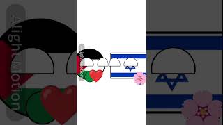 No war Peace ✌️ 🇮🇱🤝🇵🇸 countryballs [upl. by Artapoelc]