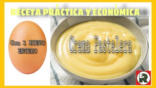 🔴 Con 1 HUEVO hacemos CREMA PASTELERA 🥚 [upl. by Aelrac]