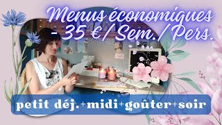 REPAS Économique  35 €SemPers  Petit déjmidigoûtersoir  JuilletAoût [upl. by Dorrie694]