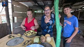 Cocinamos un PASTELÓN de plátano maduro en un FOGON en un campo de JARABACOA [upl. by Idelle993]