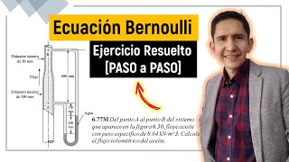 👉 Ejercicios de BERNOULLI Fluidos  Manómetros en U [upl. by Idac]