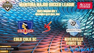 November 26th Div 1 WSF Colo Colo SC vs Niverville Force SC [upl. by Levine]