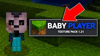 ❤️Cómo TENER SKIN BEBÉ en MINECRAFT PE 121  BABY PLAYER Texture Pack for MINECRAFT BEDROCK 121✅ [upl. by Llireva]