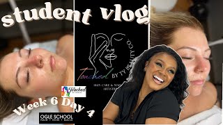 Esthetician School Student Vlog 2024 Week 6 Day 4 Ogle School TouchedByTyHairCo [upl. by Netsrijk]