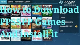 How to download the ppsspp game and install it [upl. by Gilpin]