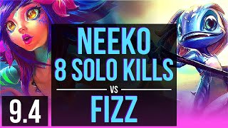 NEEKO vs FIZZ MID  3 early solo kills 8 solo kills Dominating  EUW Diamond  v94 [upl. by Kazmirci88]