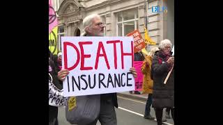 London Extinction Rebellion protest against insurance support for polluting industries [upl. by Nad526]