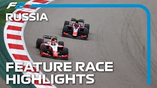 F2 Feature Race Highlights  2021 Russian Grand Prix [upl. by Aiam171]