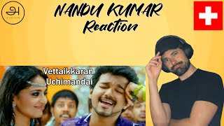 En Uchimandai Song Reaction from Vettaikaaran by Vijay Vijay Anthony Anushka [upl. by Koenig]