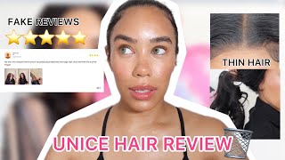 UNICE HAIR HONEST REVIEW PreEverything Glueless Wig SisDont Waste Your [upl. by Annamarie]