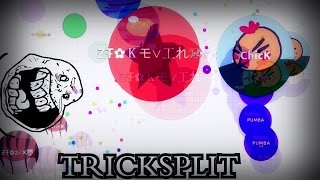 Agario TRICKSPLIT MOMENTS Compilation [upl. by Nahk]