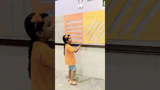 Kids activity Introduction of quotStandingSleeping amp Slanting lines quot New Trending Short video 2024 [upl. by Litman910]