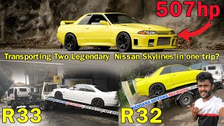 Transporting Two Legendary Nissan Skylines in one trip SRILANKA 😱😍 [upl. by Cloutman]