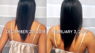 Kerotin Hair Growth Vitamin 1 Month Length Check amp Review [upl. by Buschi]