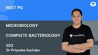 Microbiology  Complete Bacteriology E03  Dr Priyanka Sachdev  Unacademy Live  NEET PG [upl. by Namhar]