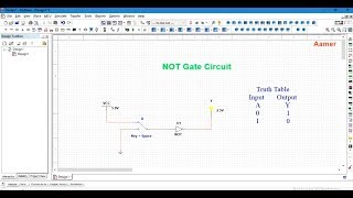 NOT Gate in Multisim in Urdu and Hindi 03 for Beginners [upl. by Acissj]