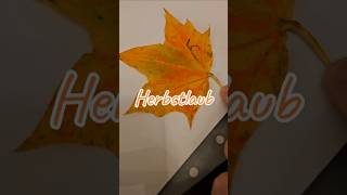 Herbstlaub Malidee für Kinder youtubeshorts malenfürkinder herbstdeko art skizzenbuchidee [upl. by Ginnie]