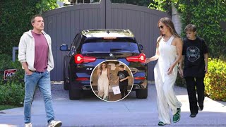 Jennifer Lopez visits Ben Affleck’s LA rental home after spending the day shopping with actor’s son [upl. by Suilienroc499]