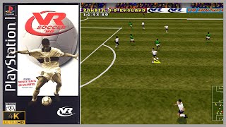 PS1 First Look 180  VR Soccer 96 US 1996  4K 2160p [upl. by Aroon247]