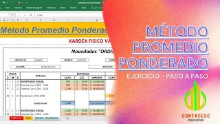 Metodo Promedio Ponderado  kardex  inventario contabilidad basica [upl. by Concepcion331]