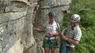 Rock Climbing  stance management on a multipitch climb [upl. by Soo739]