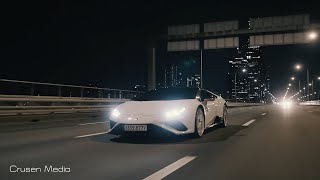 Huracan Evo RWD 6102  Seoul Night Drive Cinematic 4K [upl. by Atinihc]