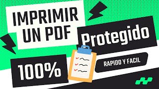 📗 COMO IMPRIMIR UN PDF PROTEGIDO 📗 [upl. by Kaia]