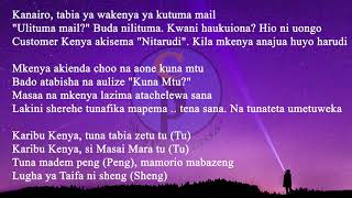 Mejja Tabia za wa Kenya Kanairo Lyrics [upl. by Ralat]