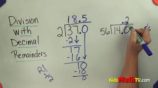 Learn division of numbers with decimal remainders [upl. by Joelynn]