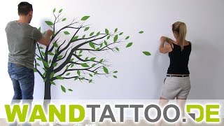 Wandtattoo Baum im Wind  Anleitung zum Anbringen [upl. by Namra]