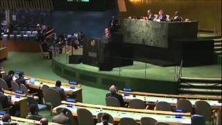 UN Speeches French Prime Minister Francois Hollande Part 1 [upl. by Ayokahs]