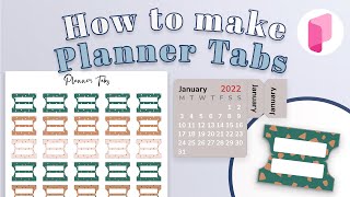 How to make easy Planner Tabs on Planify Pro  Personal and Commercial Use [upl. by Pam]