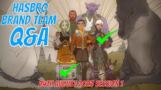 Hasbro Star Wars Brand Team QampA  24th August 2023 Session 1 with Pipeline Reveal [upl. by Henderson]