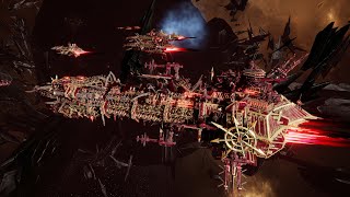 World Eaters vs Orks  Skalgrim Mod  4K Quality  Battlefleet Gothic Armada 2 [upl. by Savina]