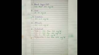 Blood Normal Range🩸shorts blood neet study biology studentlife exam [upl. by Humfrey]