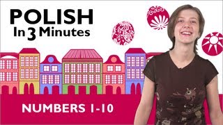 Learn Polish  Polish in 3 Minutes  Numbers 110 [upl. by Ennaitak]