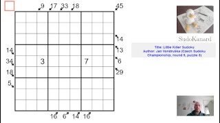 Eng Little Killer Sudoku by Jan Vondruška Czech Sudoku Championship 2024 round 5 puzzle 3 [upl. by Mihar837]