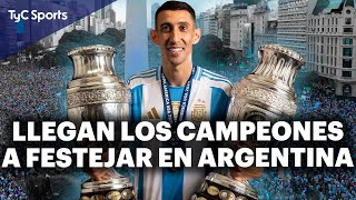 EN VIVO 🔴 LOS BICAMPEONES DE LA COPA AMÉRICA LLEGAN A ARGENTINA  FESTEJOS LOCURA HINCHAS Y MÁS [upl. by Shanahan487]