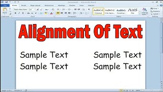 Alignment Of Text In Word Class 5 Chap2 P3 [upl. by Deyas178]