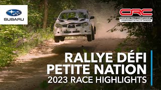 2023 Rallye Défi Petite Nation  Race Highlights  Canadian Rally Championship CRC [upl. by Nylesaj]