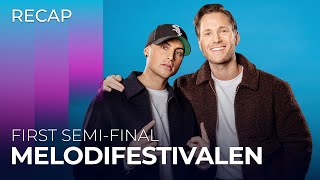 Melodifestivalen 2024 Sweden  First SemiFinal  RECAP [upl. by Yrnehnhoj]