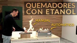 ¿Cómo funciona una chimenea de etanol Comparación de chimeneas manuales y automáticas [upl. by Nayarb]