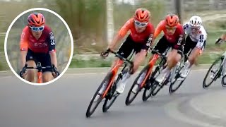 Geraint Thomas Incredible Sprint Leadout for Hayter  Volta a Catalunya 2024 Stage 4 [upl. by Eyahc165]