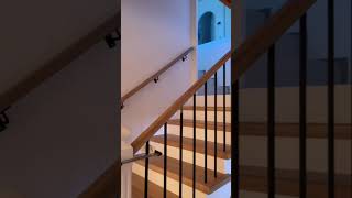 Iron wood staircase Part 2 Baranda de madera y hierro diywoodworking asmr wood carpintero [upl. by Nicodemus]