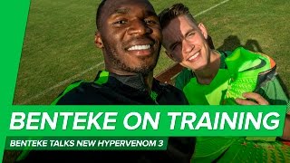 Christian Benteke what are your favorite exercises  Interview with Benteke [upl. by Stead]