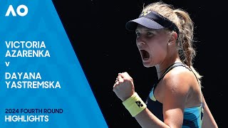 Victoria Azarenka v Dayana Yastremska Highlights  Australian Open 2024 Fourth Round [upl. by Desiri]