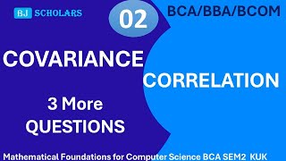 Covariancefind covariance between x and yStatistics3 Questions solvedMFCS BCA BBA BCOM math [upl. by Wagoner164]