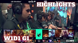 XL vs FNC  Highlights  Week 1 Day 1 LEC Spring 2023  Excel vs Fnatic [upl. by Esra]