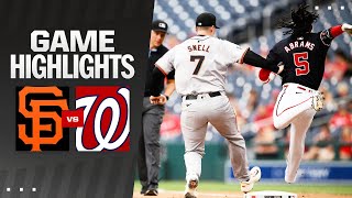 Giants vs Nationals Game Highlights 8724  MLB Highlights [upl. by Leighland817]