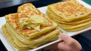 MSEMENS EXPRESS POUR DÉBUTANTS 🥞 CRÊPES FEUILLETÉES À LA POÊLE 👩🏻‍🍳 Deli Cuisine [upl. by Elleahcim]